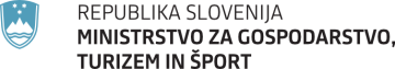 Logotip Ministrstvo za gospodarstvo, turizem in šport Republike Slovenije